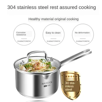 304 Stainless Steel Pot Soup Saucepan Casserole Catering Pan with Lid and Handle 
304 Stainless Steel Pot Soup Saucepan Casserole Catering Pan with Lid and Handle