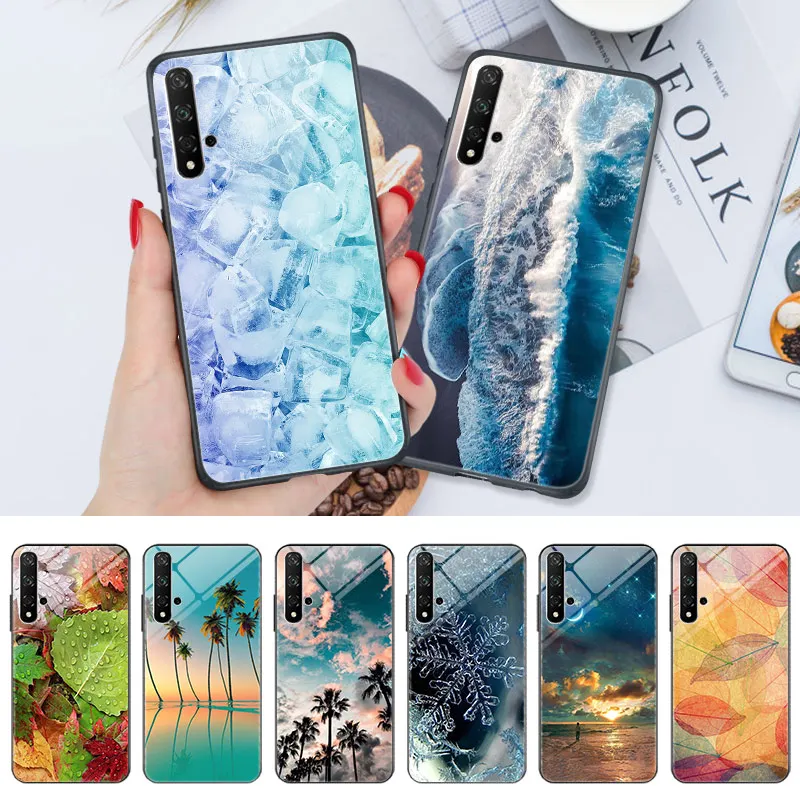 Чехол для телефона Sea Beach Honor 9X Premium 8X 8A 8C 8S глянцевый чехол Huawei 20 PRO 20S View 10i 10 Lite 9 7A