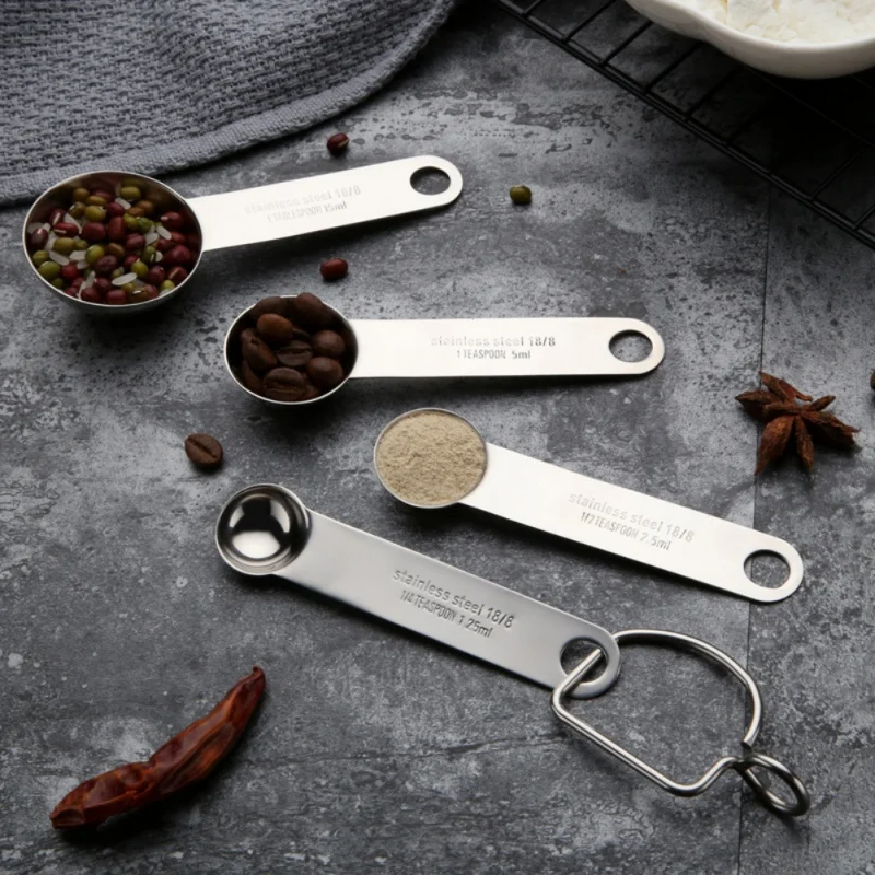 4Pcs Stainless Steel Measuring Spoons Baking Spoon Kitchen Cooker Tools For DIY Pasta Baking Kitchen Kitchen Accessories
4Pcs Stainless Steel Measuring Spoons Baking Spoon Kitchen Cooker Tools For DIY Pasta Baking Kitchen Kitchen Accessories