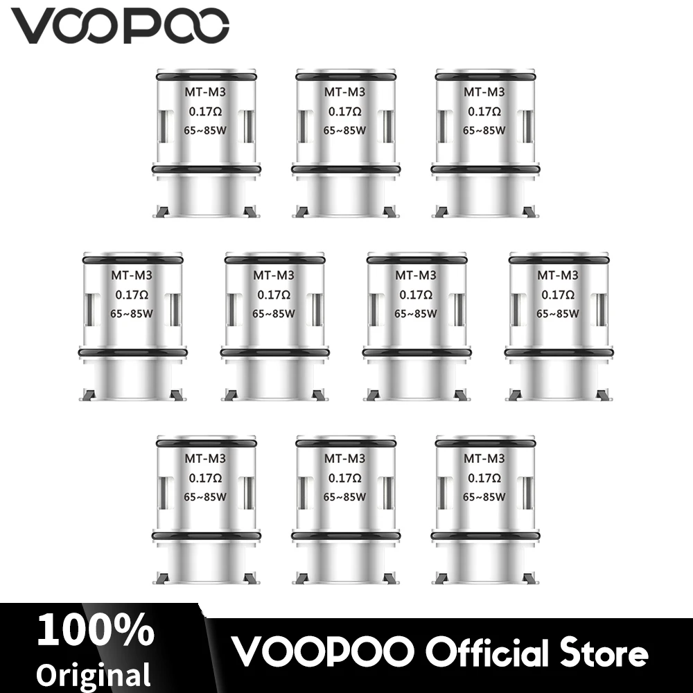 Original VOOPOO MT-M3 Triple Mesh Coil Head Electronic Cigarette Core 0.17ohm Resistance for Alpha Zip Maat Tank E-Cig
Original VOOPOO MT-M3 Triple Mesh Coil Head Electronic Cigarette Core 0.17ohm Resistance for Alpha Zip Maat Tank E-Cig