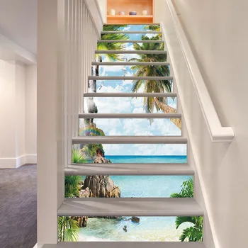 Summer Style Coconut Tree Beach Stairs Decorative Wall Stickers Floor Tile Wallpaper Peel & Stick Thick Waterproof PVC Art Mura
Summer Style Coconut Tree Beach Stairs Decorative Wall Stickers Floor Tile Wallpaper Peel & Stick Thick Waterproof PVC Art Mura