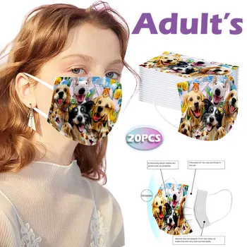 20PCS Disposable FaceMasks child Breathable Masks Lovely Dog print mask for face mouth Three-layer Elastic Ear Loop mondmasker
20PCS Disposable FaceMasks child Breathable Masks Lovely Dog print mask for face mouth Three-layer Elastic Ear Loop mondmasker