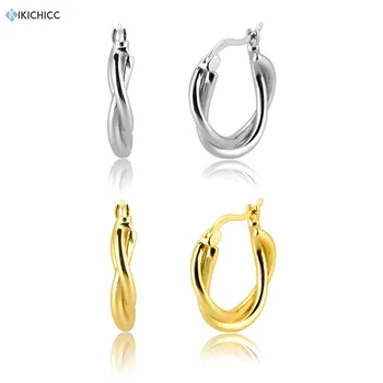 Kikichicc 100% 925 Sterling Silver 20mm Hoops Earring Circle Luxury Plain Twist Luxury Jewelry 2020 Fashion Party Wedding Jewels
Kikichicc 100% 925 Sterling Silver 20mm Hoops Earring Circle Luxury Plain Twist Luxury Jewelry 2020 Fashion Party Wedding Jewels