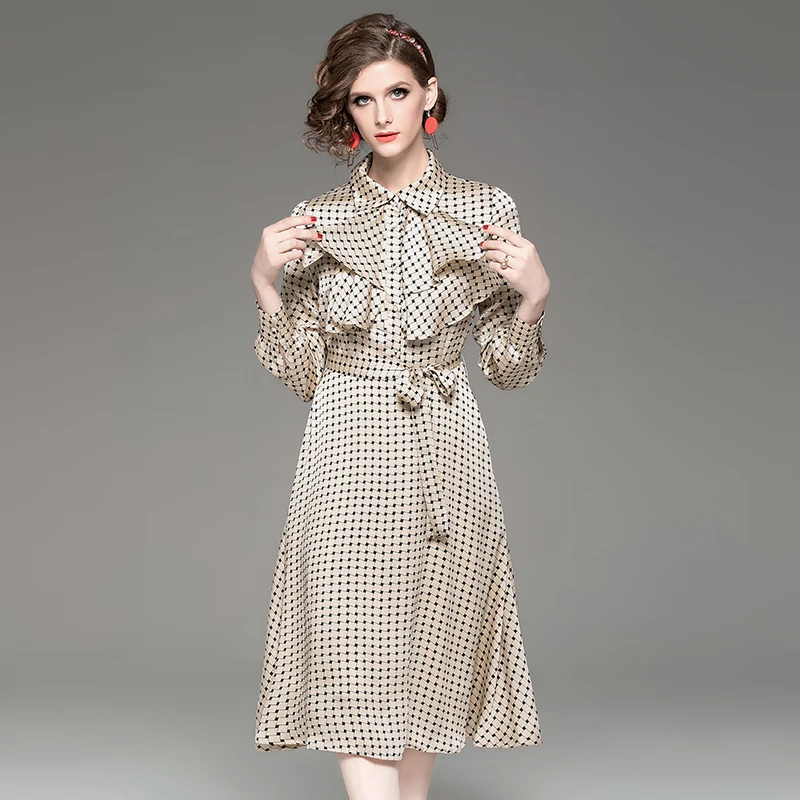 NAQIT 2020 spring new temperament ruffled geometric print dress Slim long Party Dress Female Elegant Clothes
NAQIT 2020 spring new temperament ruffled geometric print dress Slim long Party Dress Female Elegant Clothes