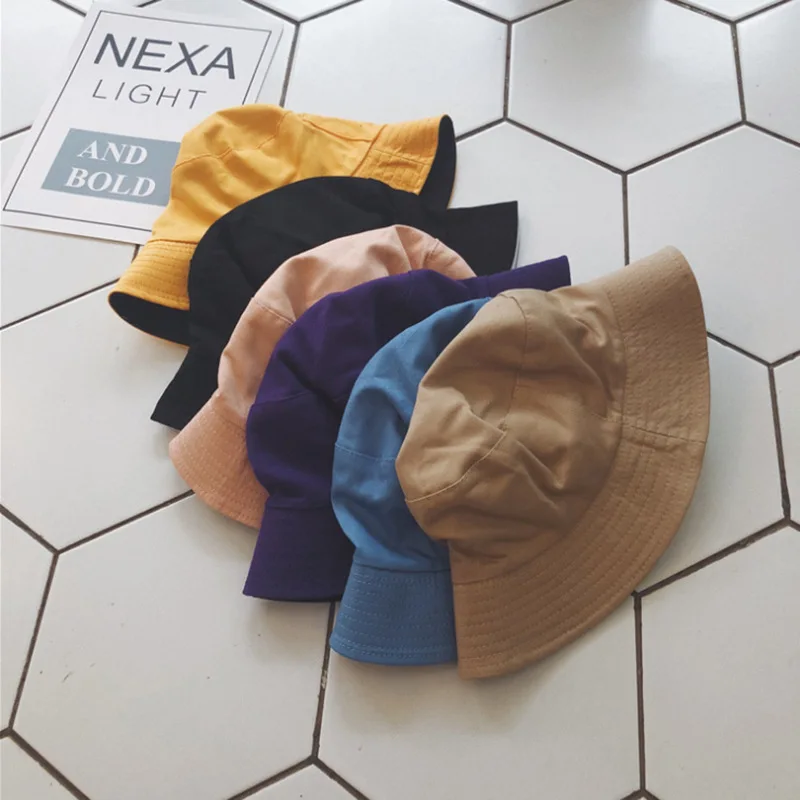 Summer Unisex Candy Color Double Side Wear Bucket Hats Casual Beach Outdoor Sun Fisherman Hat Basin Caps Sunhat 2020 New
Summer Unisex Candy Color Double Side Wear Bucket Hats Casual Beach Outdoor Sun Fisherman Hat Basin Caps Sunhat 2020 New