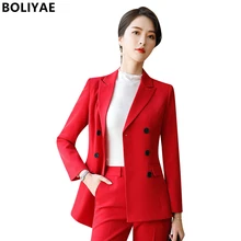 Boliyae Office Suit for Women's Trouser Suit Spring Autumn New Long Sleeve Elegant Blazers and Pants 2 Piece Stes Formal Jacket
Boliyae Office Suit for Women's Trouser Suit Spring Autumn New Long Sleeve Elegant Blazers and Pants 2 Piece Stes Formal Jacket