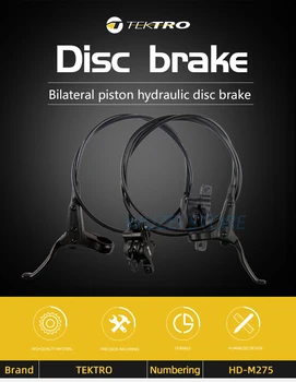 TEKTRO HD-M275 Hydraulic Disc Brake MTB Bicycle Front/Rear Brakes 800/1500mm witha 160/180/203mm Rotor Mountain Bike brake Parts
TEKTRO HD-M275 Hydraulic Disc Brake MTB Bicycle Front/Rear Brakes 800/1500mm witha 160/180/203mm Rotor Mountain Bike brake Parts
