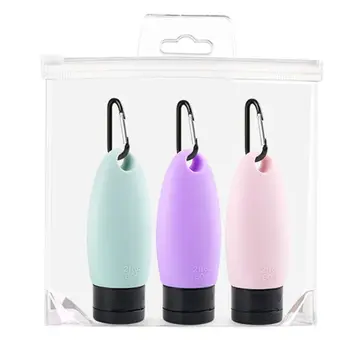 Portable Silicone Refillable Containers Squeezable Reusable Hand Sanitizer Empty Travel Bottles with Keychain Carriers
Portable Silicone Refillable Containers Squeezable Reusable Hand Sanitizer Empty Travel Bottles with Keychain Carriers