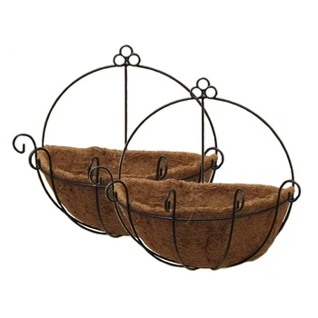 2 PCS Iron Wall Hanging Gentleman Basket 30cm Semi-Circular Plant Flower Wall Hanging Bracket Plant Hanger Decoration Suitable f
2 PCS Iron Wall Hanging Gentleman Basket 30cm Semi-Circular Plant Flower Wall Hanging Bracket Plant Hanger Decoration Suitable f