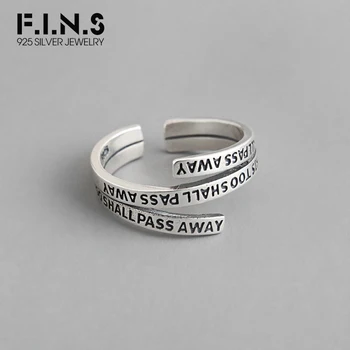 F.I.N.S Korean 100% 925 Sterling Silver Rings for Women Retro Multi-layer Irregular Female Ring with Words Opening Cuff Ring
F.I.N.S Korean 100% 925 Sterling Silver Rings for Women Retro Multi-layer Irregular Female Ring with Words Opening Cuff Ring