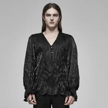 PUNK RAVE Men's Gothic Black Feather Long Sleeve Shirt Buttons Decoration Flounce Cuff Loose Stage Perofrmance Novelty Blouse
PUNK RAVE Men's Gothic Black Feather Long Sleeve Shirt Buttons Decoration Flounce Cuff Loose Stage Perofrmance Novelty Blouse