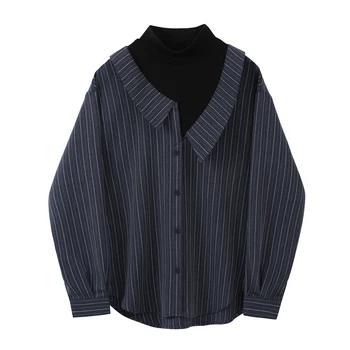 Early autumn new fake two-piece black and white stitching pullover slim slimming long-sleeved small cardigan
Early autumn new fake two-piece black and white stitching pullover slim slimming long-sleeved small cardigan
