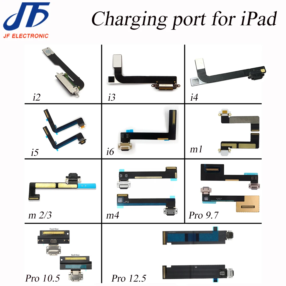 5pcs/lot USB Charging Port Dock Connector with Flex Cable for iPad 2 3 4 5 6 /mini 1 2 3 4 Charger parts for pro 9.7/12.9/10.5
5pcs/lot USB Charging Port Dock Connector with Flex Cable for iPad 2 3 4 5 6 /mini 1 2 3 4 Charger parts for pro 9.7/12.9/10.5