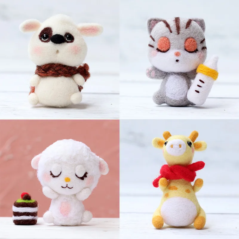 Jiwuo Wool Felt Poke Handmade DIY Material Kit Wool Needle Non Finished Cute Animal Cat Sheep Deer Wool Doll Package
Jiwuo Wool Felt Poke Handmade DIY Material Kit Wool Needle Non Finished Cute Animal Cat Sheep Deer Wool Doll Package