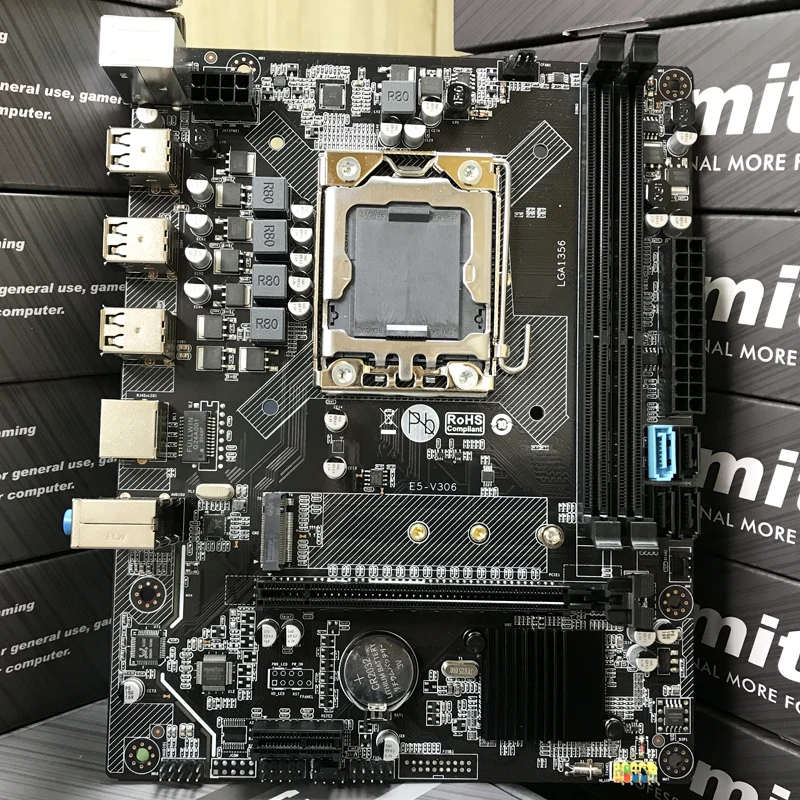 Комплект материнской платы Atermiter X79 1356 с процессором Xeon LGA E5 2440 C2 2 шт. x 8 ГБ = 16 Гб 1600