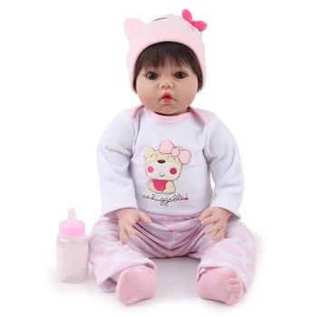 NPK 55CM Soft Silicone Newborn bebe Reborn Doll Babies Dolls 22inch Lifelike Real babies alive Doll for Children Birthday gift
NPK 55CM Soft Silicone Newborn bebe Reborn Doll Babies Dolls 22inch Lifelike Real babies alive Doll for Children Birthday gift