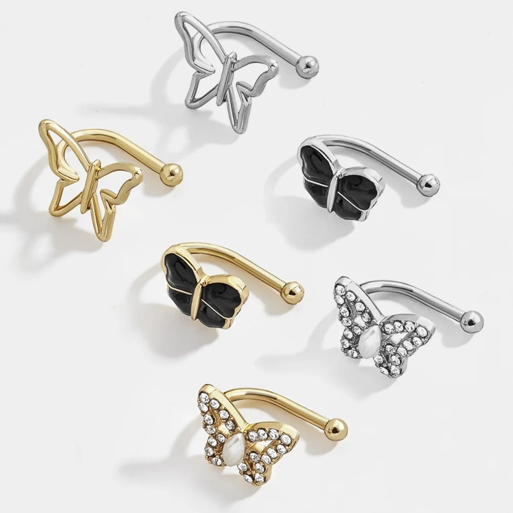 Rinhoo Vintage Gold Alloy Crystal Stud Earrings Fashion Pearl Butterfly Stud Earrings for Women 
Rinhoo Vintage Gold Alloy Crystal Stud Earrings Fashion Pearl Butterfly Stud Earrings for Women