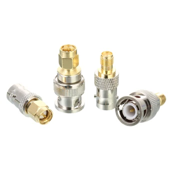 4pcs RF Adapter BNC To SMA Connectors Male Female Plug Gold Plating Jack RF Connector Straight Test Converter Kit
4pcs RF Adapter BNC To SMA Connectors Male Female Plug Gold Plating Jack RF Connector Straight Test Converter Kit
