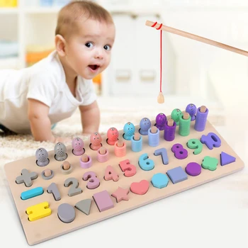 Children Wooden Montessori Toy 4in1 Multifunction Baby Early Math Educational Toy Arithmetic Fishing Ferrule Kids Jigsaw Puzzle
Children Wooden Montessori Toy 4in1 Multifunction Baby Early Math Educational Toy Arithmetic Fishing Ferrule Kids Jigsaw Puzzle