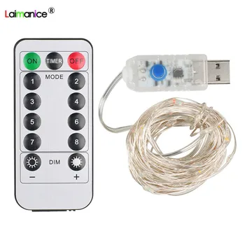 5M 10M DC5V 8 Mode USB Remote Control Outdoor Silver Copper Wire LED String Light For Christmas Wedding Party Garland Decoration
5M 10M DC5V 8 Mode USB Remote Control Outdoor Silver Copper Wire LED String Light For Christmas Wedding Party Garland Decoration