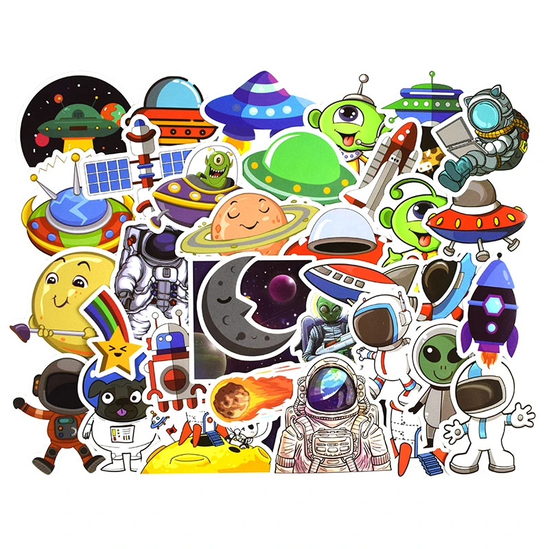 50 PCS Rocket UFO Alien Astronaut Outer Space Sticker Cartoon for Children DIY Skateboard Laptop Luggage Phone Stickers Gifts
50 PCS Rocket UFO Alien Astronaut Outer Space Sticker Cartoon for Children DIY Skateboard Laptop Luggage Phone Stickers Gifts