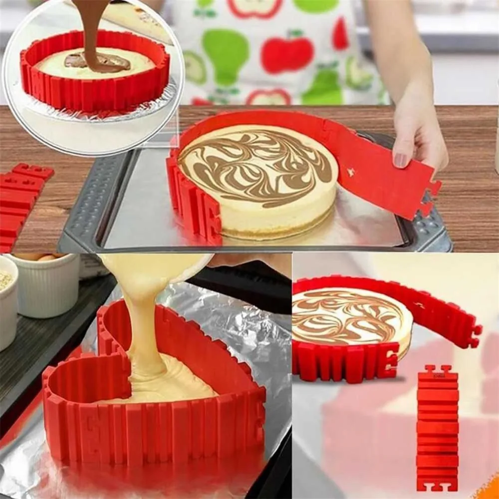 4Pcs/Set Non-stick Silicone DIY Cake Mold Magic Bake Snakes Heart Shape Baking Tools Rectangular Round Kitchen Accessories
4Pcs/Set Non-stick Silicone DIY Cake Mold Magic Bake Snakes Heart Shape Baking Tools Rectangular Round Kitchen Accessories