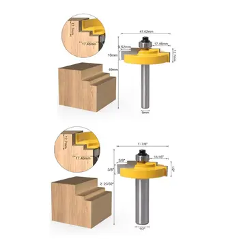 8/12mm Shank Stepped Rabbet Router Bit Door Window Frame Molding Flash Trimmer
8/12mm Shank Stepped Rabbet Router Bit Door Window Frame Molding Flash Trimmer