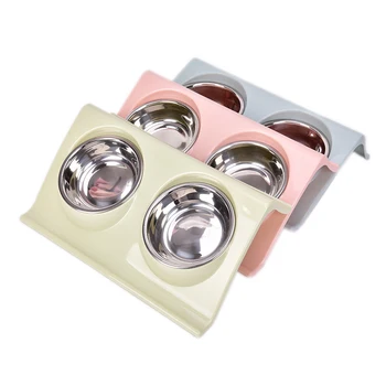 Dog Double Cute Stainless Steel Bowl Puppy Food Water Feeder Pets Supplies Feeding Dishes Dogs Bowl Pets Drinking Dish Feeder
Dog Double Cute Stainless Steel Bowl Puppy Food Water Feeder Pets Supplies Feeding Dishes Dogs Bowl Pets Drinking Dish Feeder