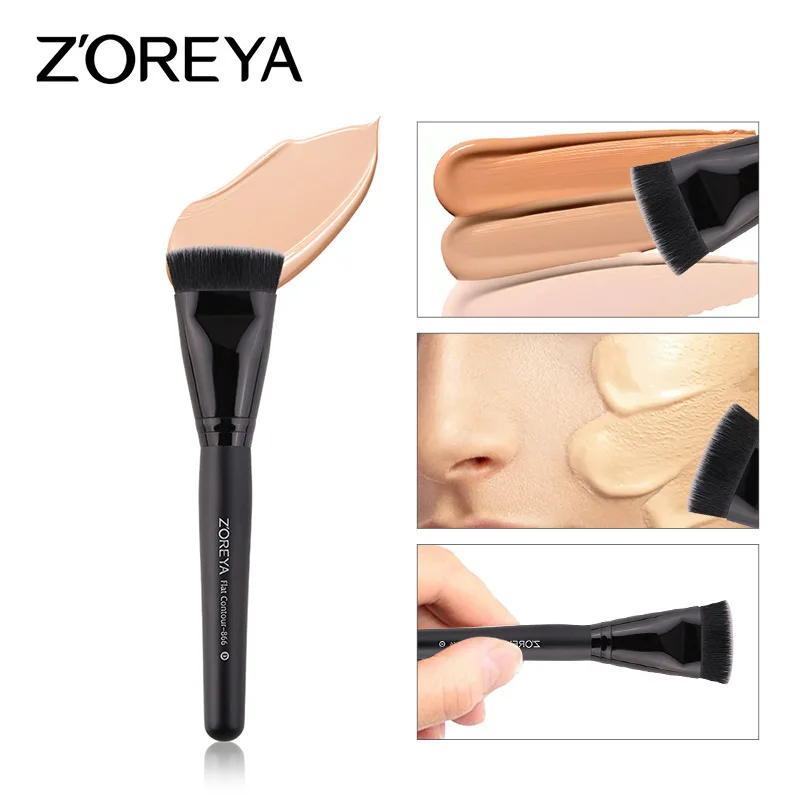Cross Border Hot Selling zoreya Artificial Fiber Beauty Tool Black Wood Handle Makeup Brush Powder Foundation Brush 866
Cross Border Hot Selling zoreya Artificial Fiber Beauty Tool Black Wood Handle Makeup Brush Powder Foundation Brush 866