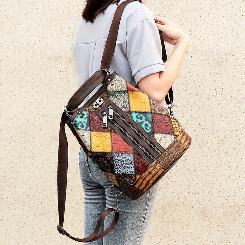 Luufan Backpack for Women Genuine Leather Backpack Women Handbags Girls Travel Patchwork Female Backpacks For School Laptop 7420
Luufan Backpack for Women Genuine Leather Backpack Women Handbags Girls Travel Patchwork Female Backpacks For School Laptop 7420