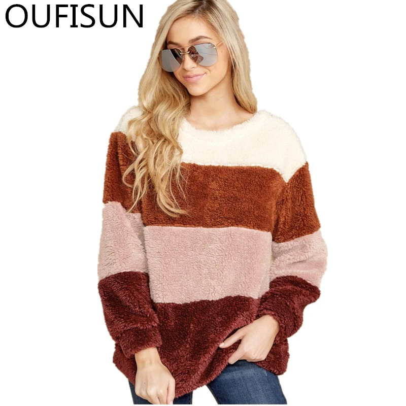 Oufisun 2019 Autumn Winter New Patchwork Slim Sweater Fashion O-neck Femme Sweaters Casual Full Sleeve Womens Sweaters Pullovers
Oufisun 2019 Autumn Winter New Patchwork Slim Sweater Fashion O-neck Femme Sweaters Casual Full Sleeve Womens Sweaters Pullovers