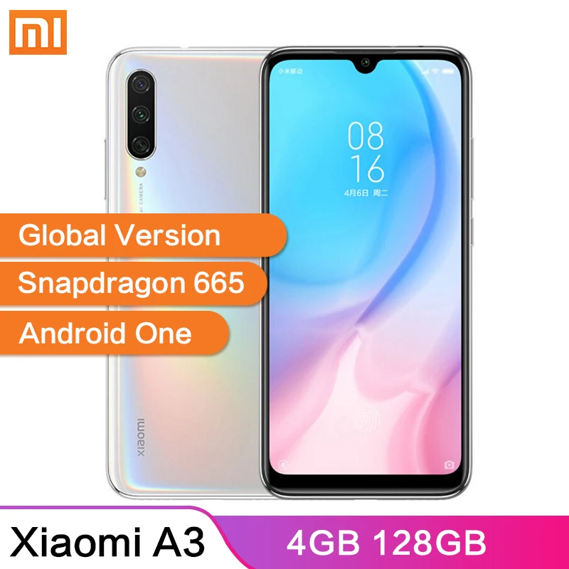 Польская местная доставка глобальная версия Xiaomi mi A3 4 Гб 128 ГБ Android One 48MP + 32MP камера