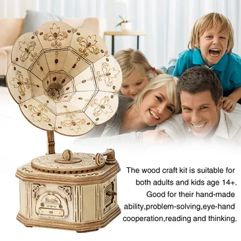 Wooden Model Jigsaw Toy Table Decoration Self Assembly 3D Effect Classic Phonograph Shape Desktop DIY Craft Adults Teens Fashion
Wooden Model Jigsaw Toy Table Decoration Self Assembly 3D Effect Classic Phonograph Shape Desktop DIY Craft Adults Teens Fashion