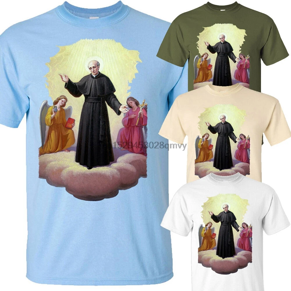 Saint Wincenty Pallotti V1 христианские размеры Футболки цвет ГОЛУБОЙ коричневый |