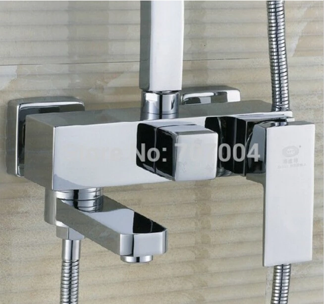 Wall mounted shower faucet system with 8 "ultra thin shower heads ABS adjustable height / swivelling bathtub
Wall mounted shower faucet system with 8 "ultra thin shower heads ABS adjustable height / swivelling bathtub