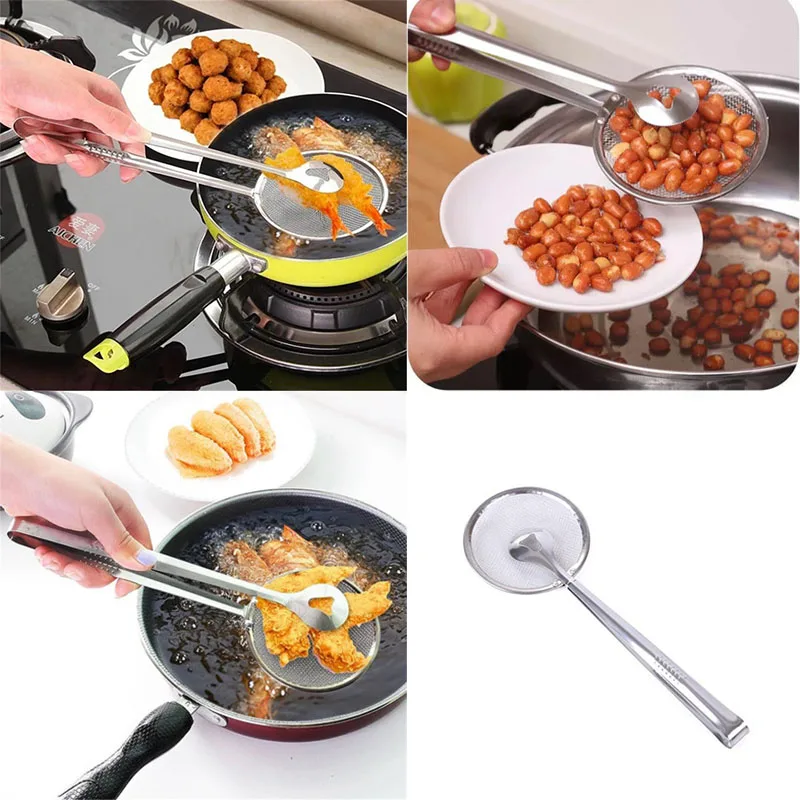 Stainless Fried Steel Oily Food Tongs Kitchen Tool Colander Fried Chicken French Fries Filter Cooking Accessories Drain Clip
Stainless Fried Steel Oily Food Tongs Kitchen Tool Colander Fried Chicken French Fries Filter Cooking Accessories Drain Clip