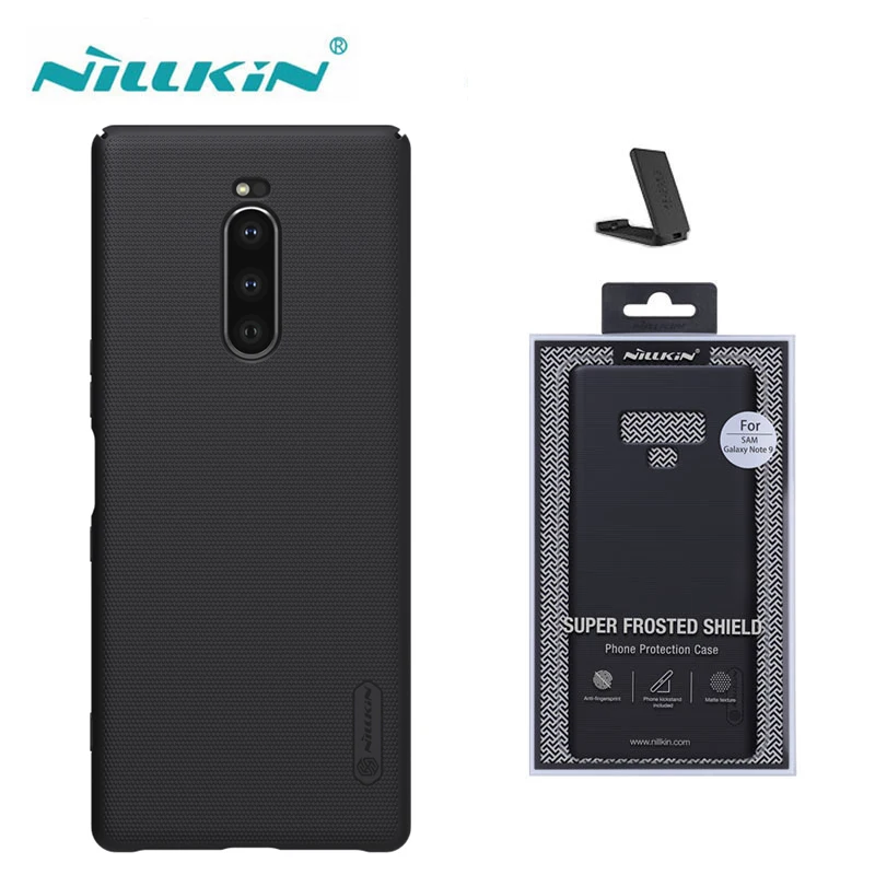 Nillkin Case for Sony Xperia 1 Case Cover Super Frosted Shield PC Hard Back Matte Cover for Sony Xperia1 Shell Black phone case
Nillkin Case for Sony Xperia 1 Case Cover Super Frosted Shield PC Hard Back Matte Cover for Sony Xperia1 Shell Black phone case