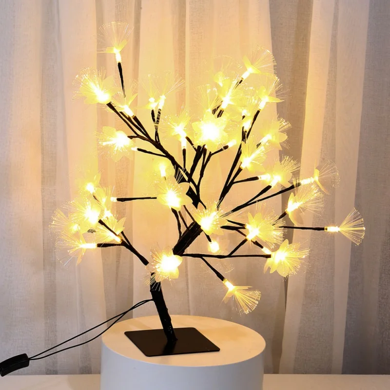 48 LED Light European Plug-In Black Fiber Optic Tree Light Home Bedroom Decor Wedding Banquet Bar Decoration Birthday Gift
48 LED Light European Plug-In Black Fiber Optic Tree Light Home Bedroom Decor Wedding Banquet Bar Decoration Birthday Gift