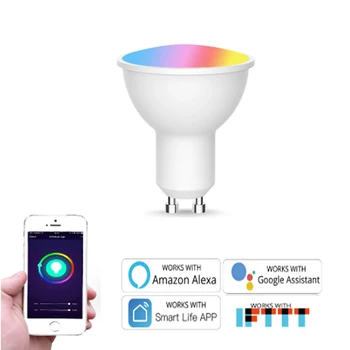 GU10 WiFi Smart LED Bulbs RGBCW 5W Dimmable Lamps Smart Life Remote Control Light Bulbs Work With Alexa/Google
GU10 WiFi Smart LED Bulbs RGBCW 5W Dimmable Lamps Smart Life Remote Control Light Bulbs Work With Alexa/Google