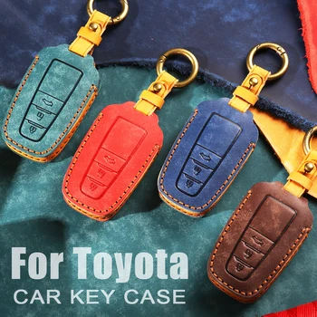 Leather Remote Car Keychain Key Cover Case For Toyota Camry CHR Prius Corolla RAV4 Prado 2017 2018 Remote 2/3 button keyless 
Leather Remote Car Keychain Key Cover Case For Toyota Camry CHR Prius Corolla RAV4 Prado 2017 2018 Remote 2/3 button keyless