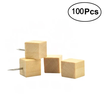 100pcs Cubic Wood Push Pins Wooden Thumb Tacks for Map Photos Calendar Decorative DIY Tool for School Home and Office Use
100pcs Cubic Wood Push Pins Wooden Thumb Tacks for Map Photos Calendar Decorative DIY Tool for School Home and Office Use