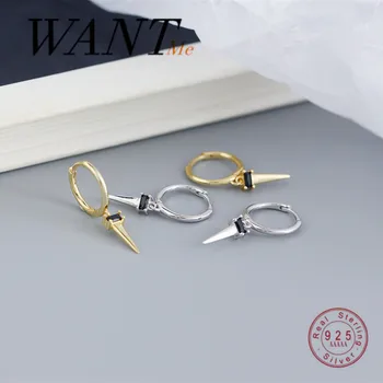 WANTME Real 925 Sterling Silver Pave Square Black Zircon Long Spike Rivet Hanging Stud Earrings for Women Punk Earrings Jewelry
WANTME Real 925 Sterling Silver Pave Square Black Zircon Long Spike Rivet Hanging Stud Earrings for Women Punk Earrings Jewelry