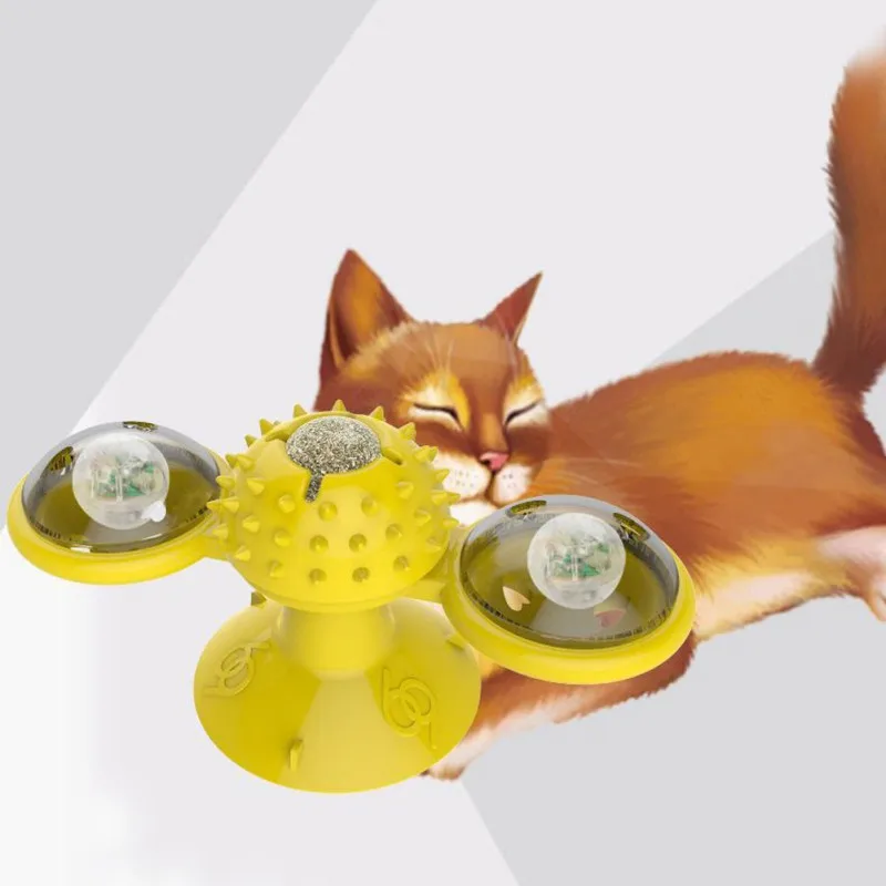 Pet Cat Rubbing Teeth Tool Interactive Catnip Playing Turning Windmill Luminous Turntable Toys Cats Scratching Tickle Supplies
Pet Cat Rubbing Teeth Tool Interactive Catnip Playing Turning Windmill Luminous Turntable Toys Cats Scratching Tickle Supplies