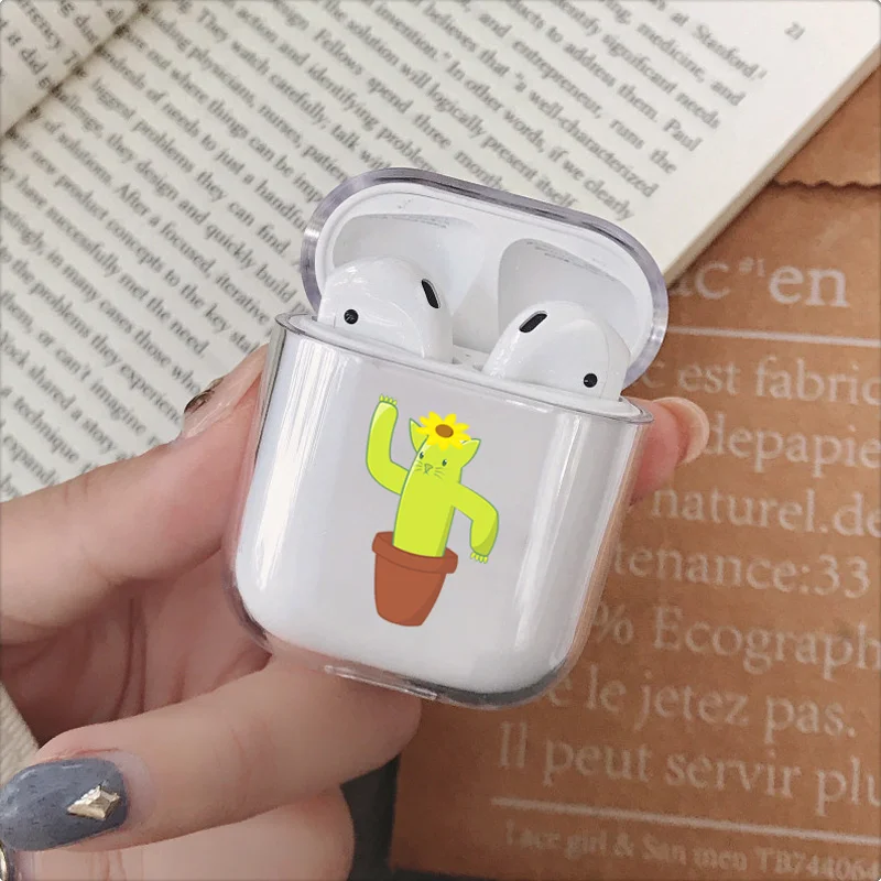 Милый мультяшный чехол для наушников Apple airpods роскошный с зеленым горшком и