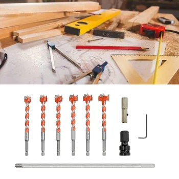 High Precision 9PCS Hole Boring Cutter Woodworking Drill Bit Adapter Wrench Extension Rod Set Carbide
High Precision 9PCS Hole Boring Cutter Woodworking Drill Bit Adapter Wrench Extension Rod Set Carbide
