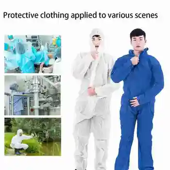 Disposable Coverall Waterproof Protective Clothing Nonwoven Overalls Dustproof Antistatic Isolation Clothing Safety Coverall
Disposable Coverall Waterproof Protective Clothing Nonwoven Overalls Dustproof Antistatic Isolation Clothing Safety Coverall