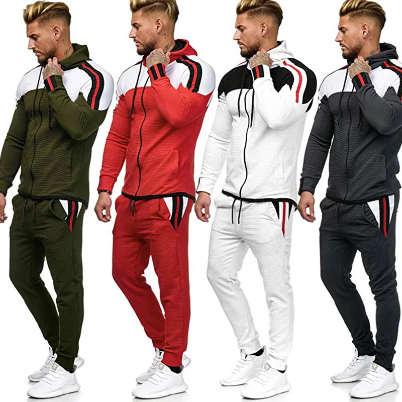 New Spring Autumn Leisure Two Pieces Zipper Sports Pants Casual Suit Tracksuit Men Clothing Streetwear Gym Fitness Bodybuilding
New Spring Autumn Leisure Two Pieces Zipper Sports Pants Casual Suit Tracksuit Men Clothing Streetwear Gym Fitness Bodybuilding