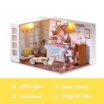 Handmade Diy Children's Educational Toy Building Model Dollhouse Furniture With For Girls Kit Toys Gifts Led Birthday Minia Q4P5 
Handmade Diy Children's Educational Toy Building Model Dollhouse Furniture With For Girls Kit Toys Gifts Led Birthday Minia Q4P5