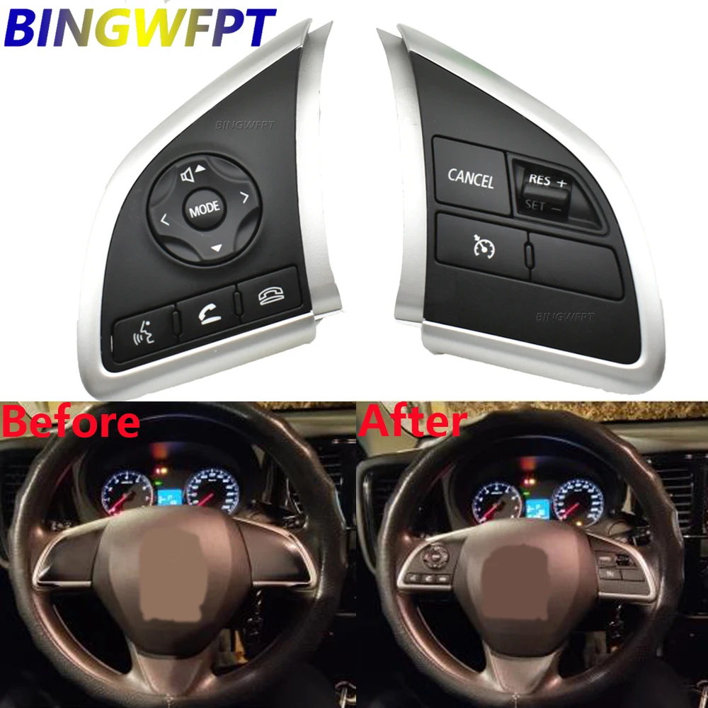 

Multifunction Steering Wheel Switch Volume Bluetooth Cruise Control Button For Mitsubishi Eclipse Cross 2016-2018