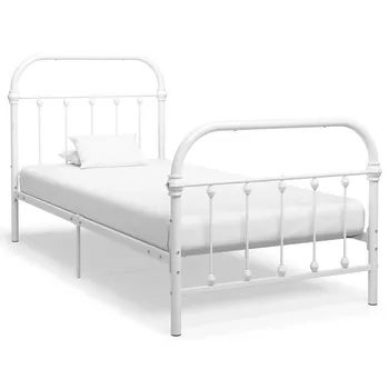 Iron Bed Frame 100×200CM Nordic Simple Modern Bedroom Dormitory Single Double Teenage Adult Twin Bed Frame Home Bed Furniture 
Iron Bed Frame 100×200CM Nordic Simple Modern Bedroom Dormitory Single Double Teenage Adult Twin Bed Frame Home Bed Furniture